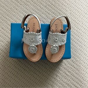 Jack Rogers Cream Floral Kids Sandals